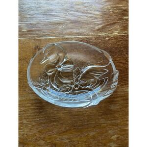 Mikasa‎ Christmas Swan Cristal Candy Dish Frosted Glass